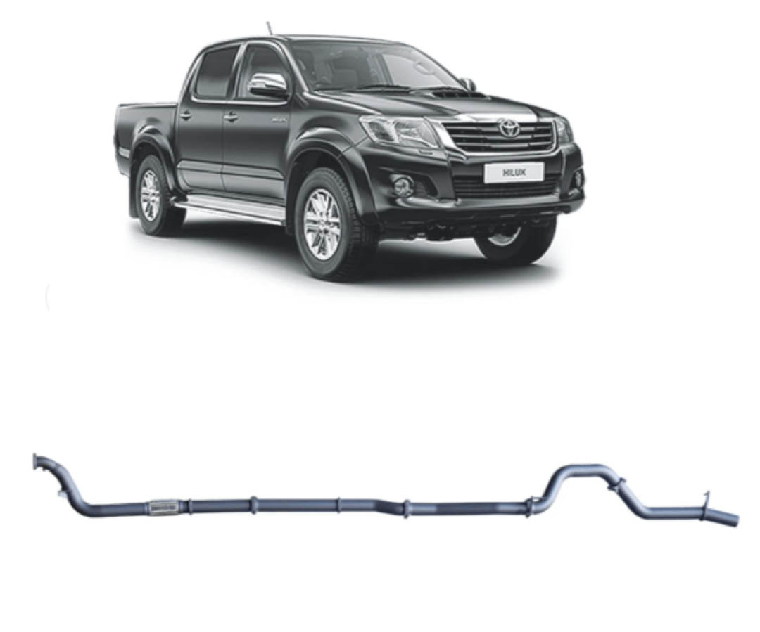 REDBACK 3" 409 STAINLESS STEEL TURBO BACK EXHAUST SYSTEM FITS TOYOTA HILUX KUN26R N70 2005-2015 - NO CAT/MUFFLER