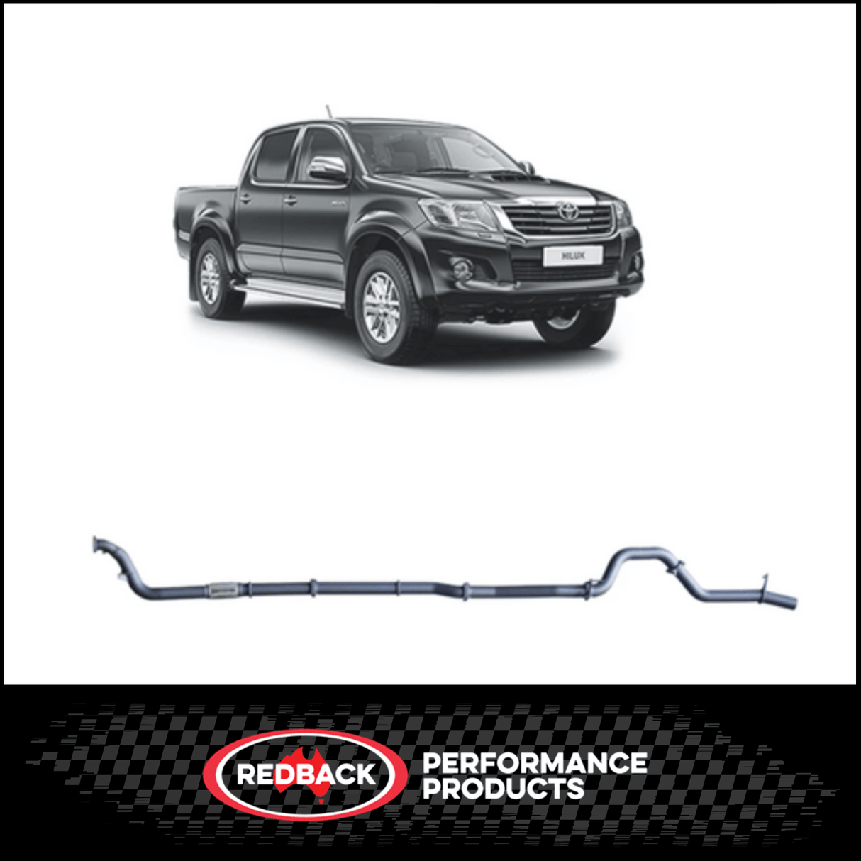 REDBACK 3" 409 STAINLESS STEEL TURBO BACK EXHAUST SYSTEM FITS TOYOTA HILUX KUN26R N70 2005-2015 - NO CAT/MUFFLER