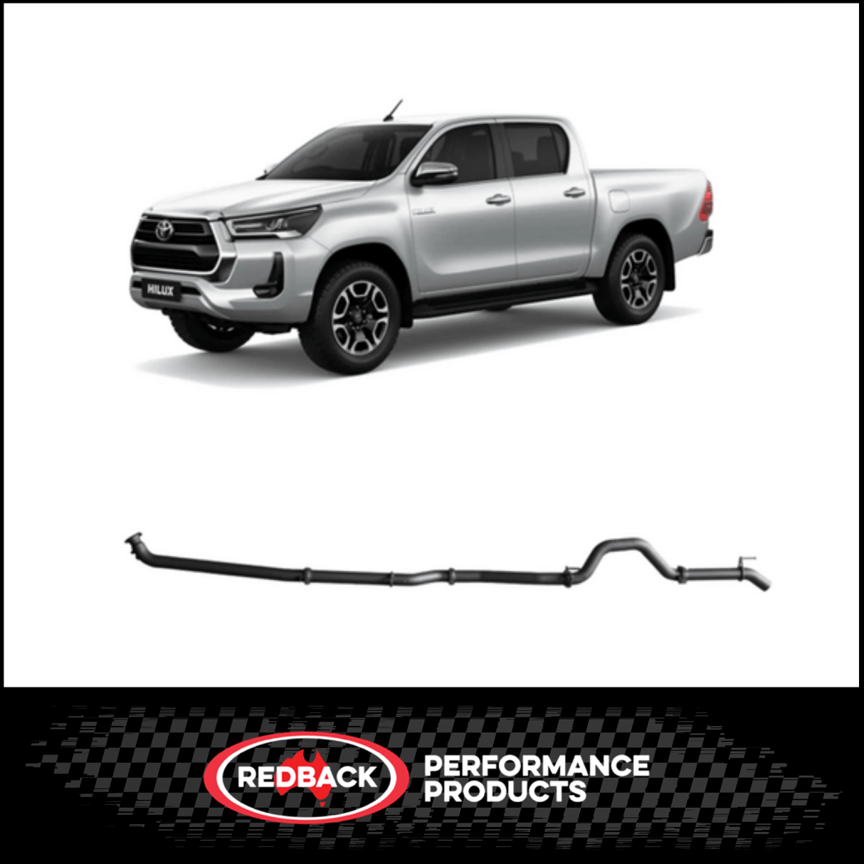 REDBACK 3" 409 STAINLESS STEEL DPF BACK EXHAUST SYSTEM FITS TOYOTA HILUX GUN126R N80 1/2015-ON
