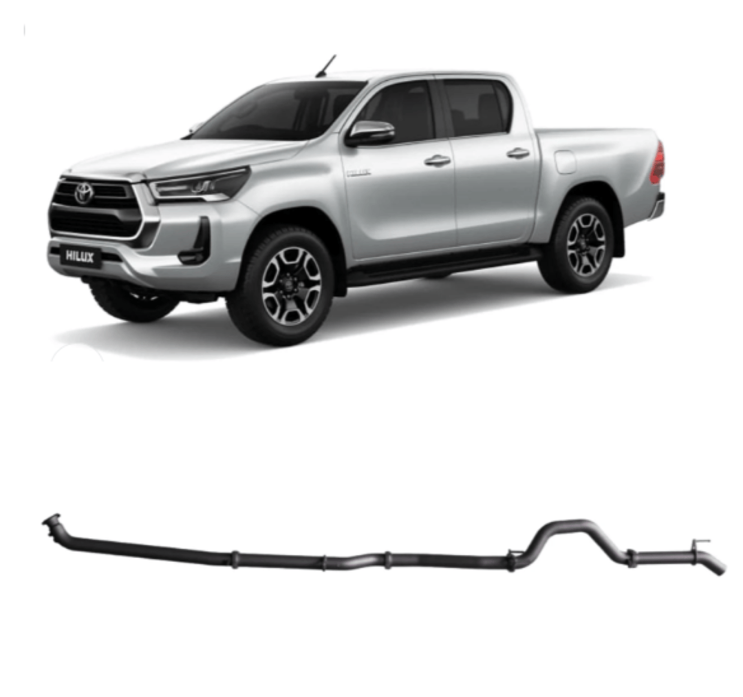REDBACK 3" 409 STAINLESS STEEL DPF BACK EXHAUST SYSTEM FITS TOYOTA HILUX GUN126R N80 1/2015-ON
