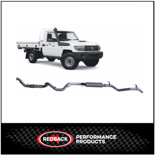 REDBACK 3" 409 STAINLESS STEEL TURBO BACK EXHAUST SYSTEM FITS TOYOTA LANDCRUISER VDJ79R 2007-2016 SINGLE CAB