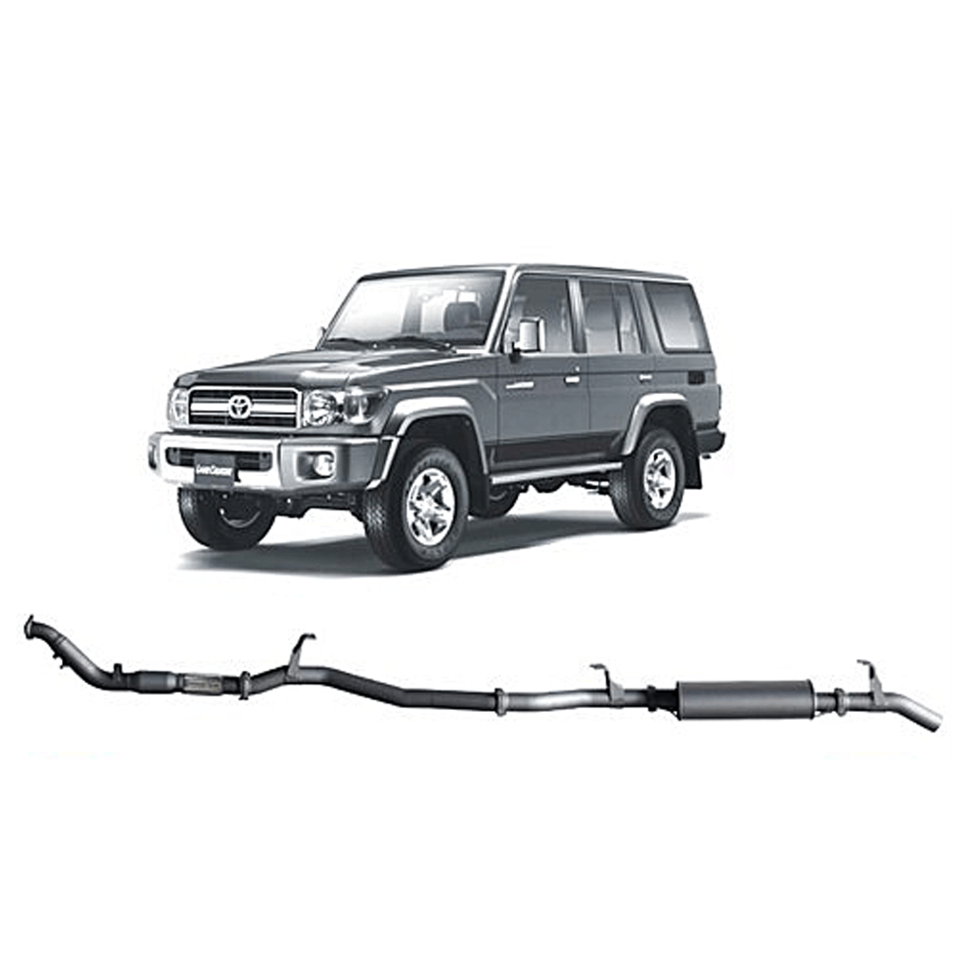 REDBACK 3" 409 STAINLESS STEEL NO CAT/MUFFLER EXHAUST SYSTEM FITS TOYOTA LANDCRUISER VDJ76R 2007-2016 WAGON (TLX40600-PM)