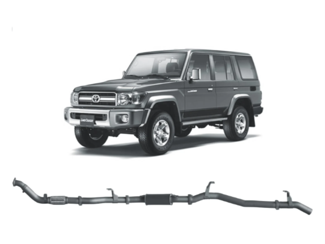 REDBACK 3" 409 STAINLESS STEEL NO CAT/RESONATOR EXHAUST SYSTEM FITS TOYOTA LANDCRUISER VDJ76R 2007-2016 WAGON (TLX40600-PR)