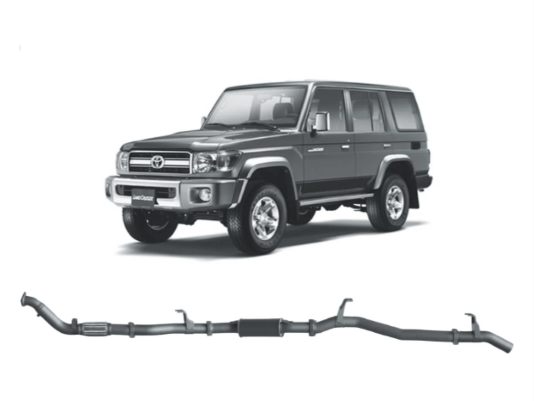REDBACK 3" 409 STAINLESS STEEL NO CAT/RESONATOR EXHAUST SYSTEM FITS TOYOTA LANDCRUISER VDJ76R 2007-2016 WAGON (TLX40600-PR)