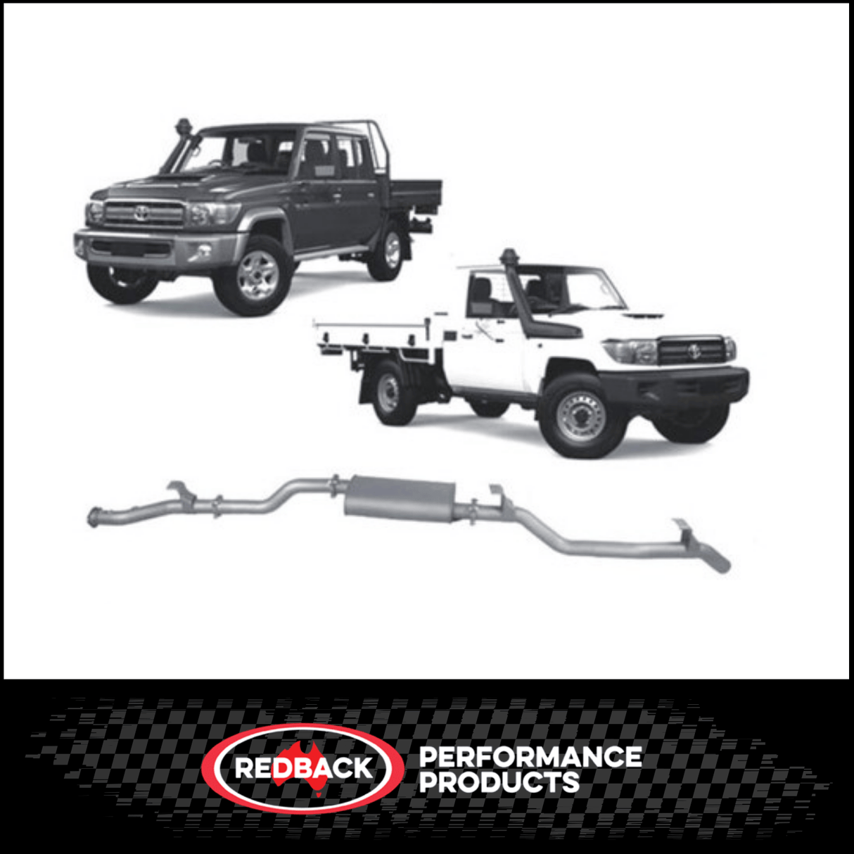 REDBACK 3" 409 STAINLESS STEEL DPF BACK EXHAUST SYSTEM FITS TOYOTA LANDCRUISER VDJ79R 4.5L V8 2016-2025