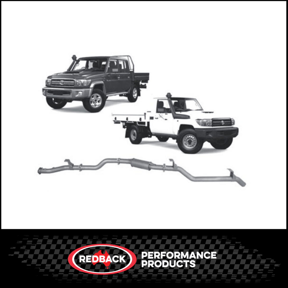 REDBACK 3" 409 STAINLESS STEEL DPF BACK EXHAUST SYSTEM FITS TOYOTA LANDCRUISER VDJ79R 4.5L V8 2016-2025