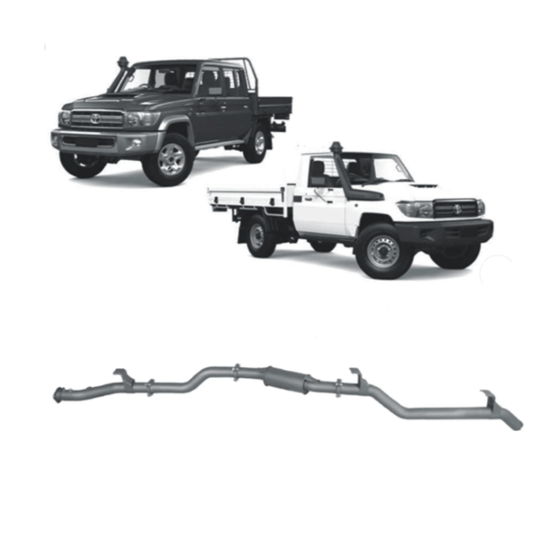 REDBACK 3" 409 STAINLESS STEEL DPF BACK EXHAUST SYSTEM FITS TOYOTA LANDCRUISER VDJ79R 4.5L V8 2016-2025