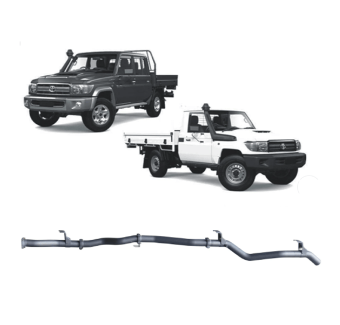 REDBACK 3" 409 STAINLESS STEEL DPF BACK EXHAUST SYSTEM FITS TOYOTA LANDCRUISER VDJ79R 4.5L V8 2016-2025