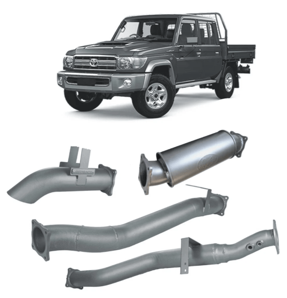 REDBACK 4" 409 STAINLESS STEEL DPF BACK EXHAUST SYSTEM FITS TOYOTA LANDCRUISER VDJ79R 4.5L V8 2016-2025