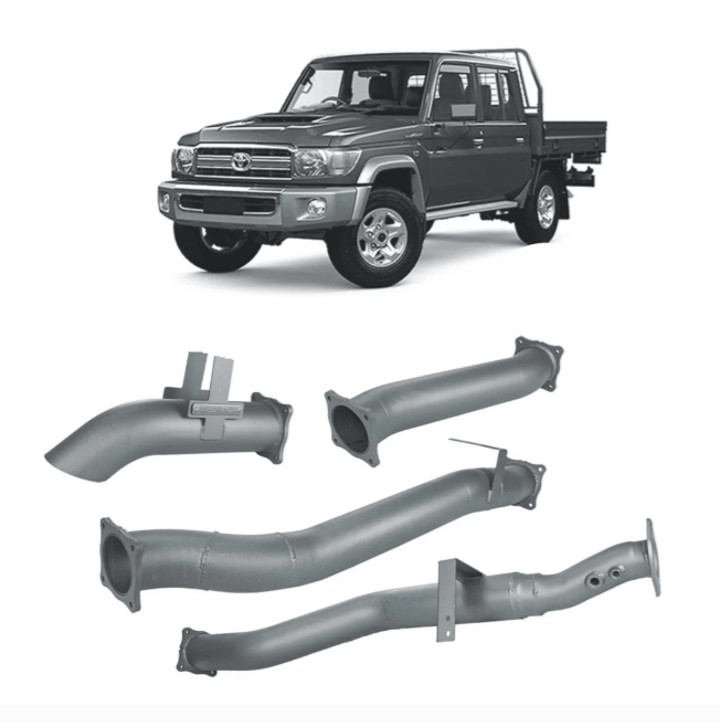 REDBACK 4" 409 STAINLESS STEEL DPF BACK EXHAUST SYSTEM FITS TOYOTA LANDCRUISER VDJ79R 4.5L V8 2016-2025