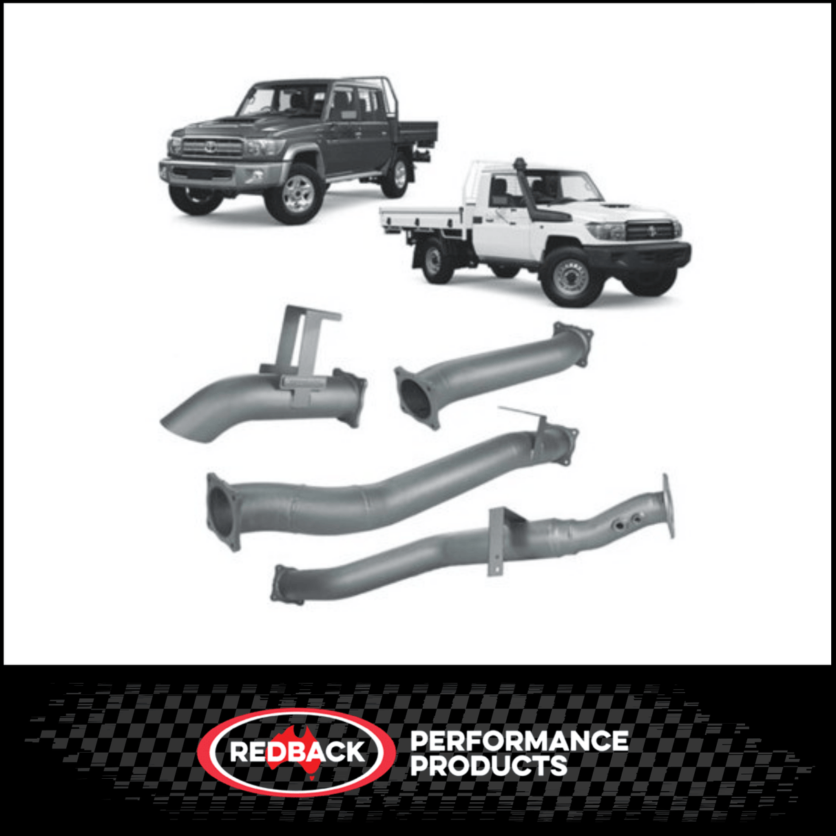 REDBACK 4" 409 STAINLESS STEEL DPF BACK EXHAUST SYSTEM FITS TOYOTA LANDCRUISER VDJ79R 4.5L V8 2016-2025