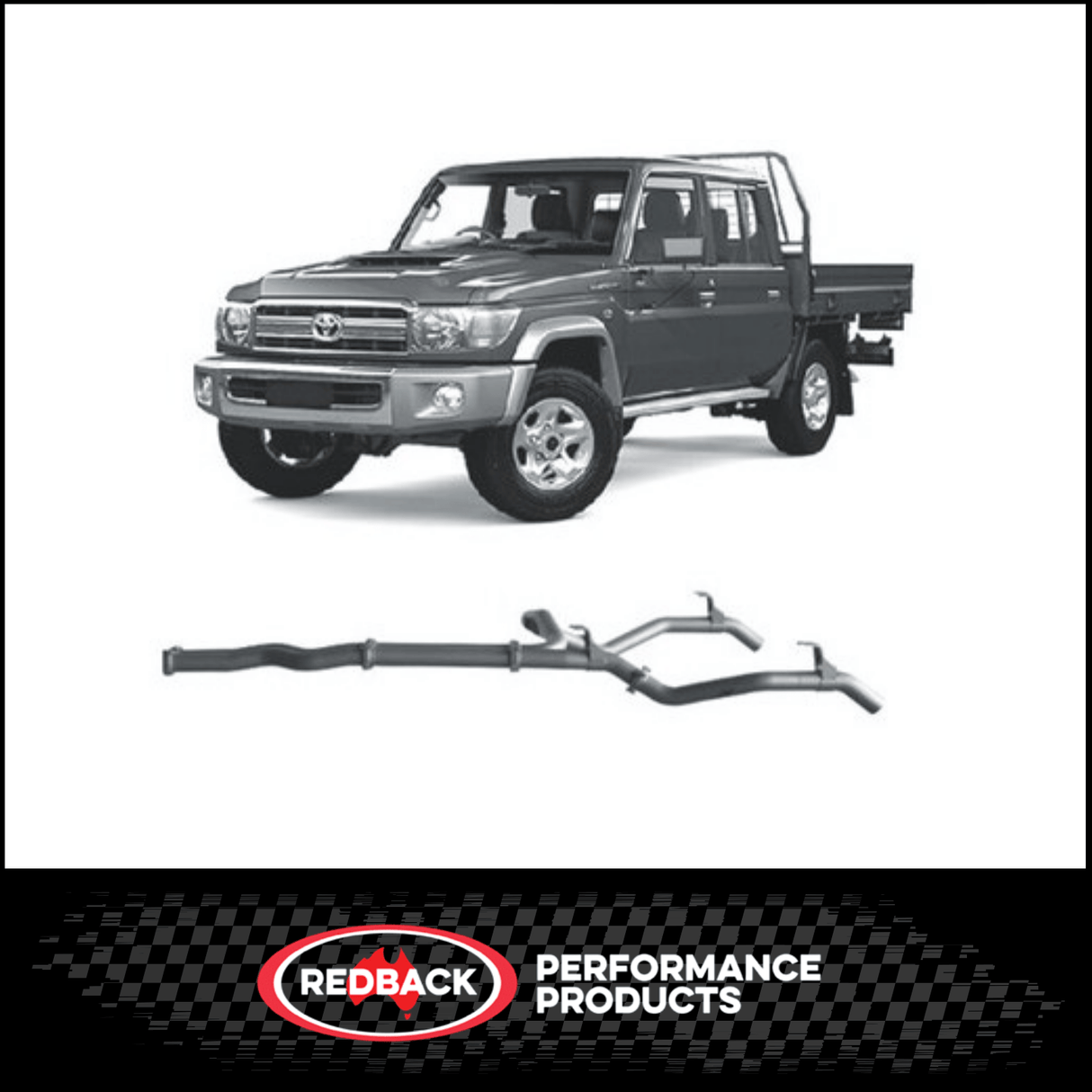 REDBACK TWIN 3" 409 STAINLESS STEEL DPF BACK EXHAUST SYSTEM FITS TOYOTA LANDCRUISER VDJ79R 4.5L V8 2016-2025