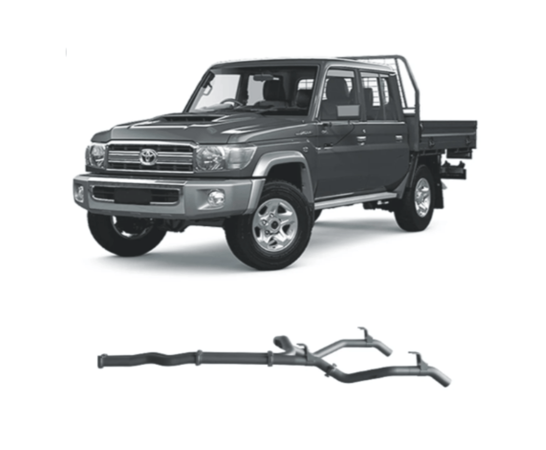REDBACK TWIN 3" 409 STAINLESS STEEL DPF BACK EXHAUST SYSTEM FITS TOYOTA LANDCRUISER VDJ79R 4.5L V8 2016-2025