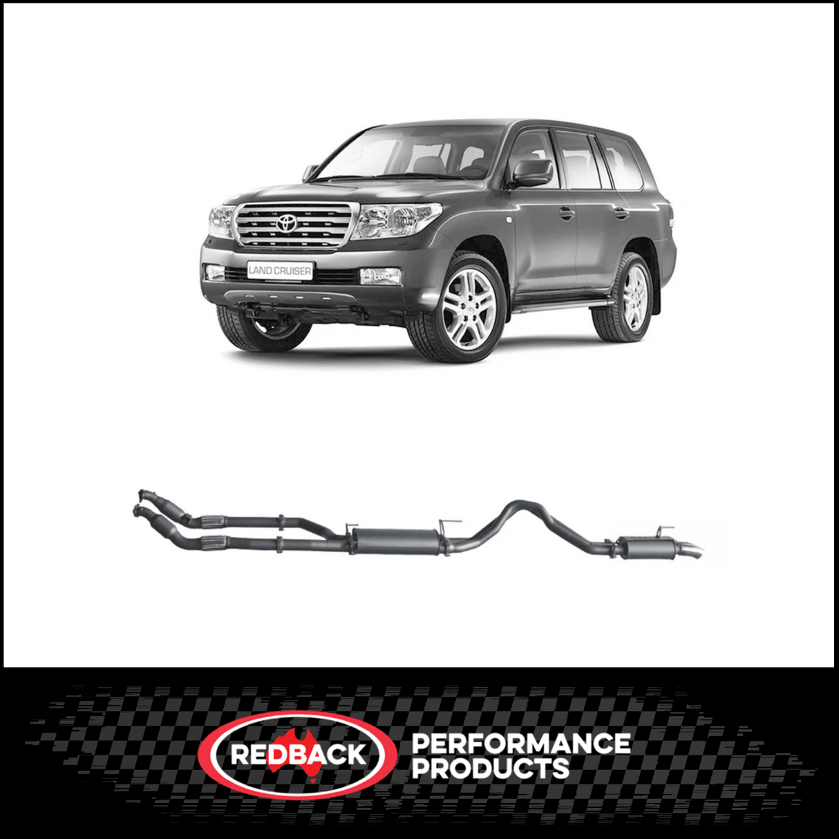 REDBACK 3" 409 STAINLESS STEEL TURBO BACK EXHAUST SYSTEM FITS TOYOTA LANDCRUISER VDJ200R 4.5L V8 2007-2015