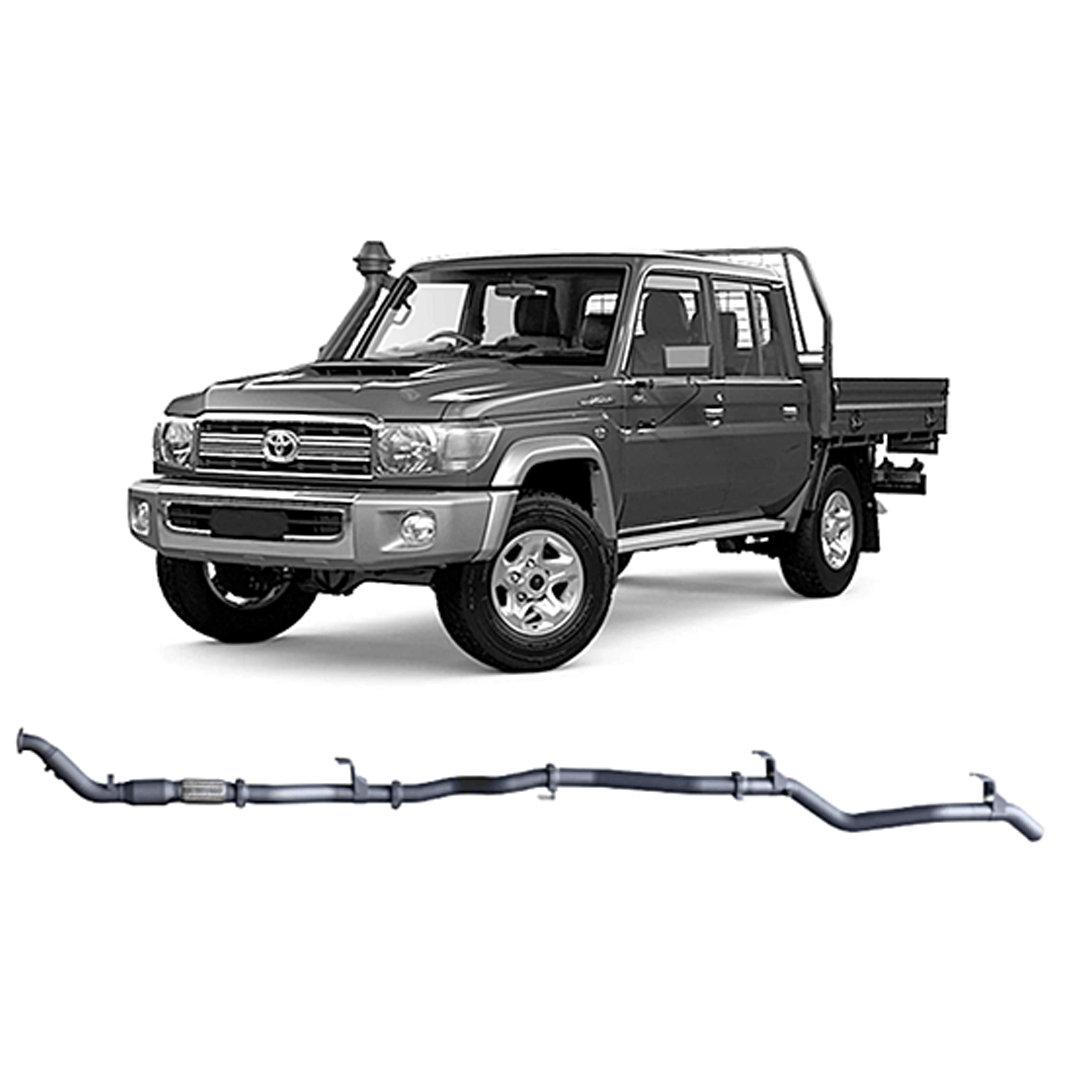 REDBACK 3" 409 STAINLESS STEEL TURBO BACK EXHAUST SYSTEM FITS TOYOTA LANDCRUISER VDJ79R 2012-2016 DUAL CAB