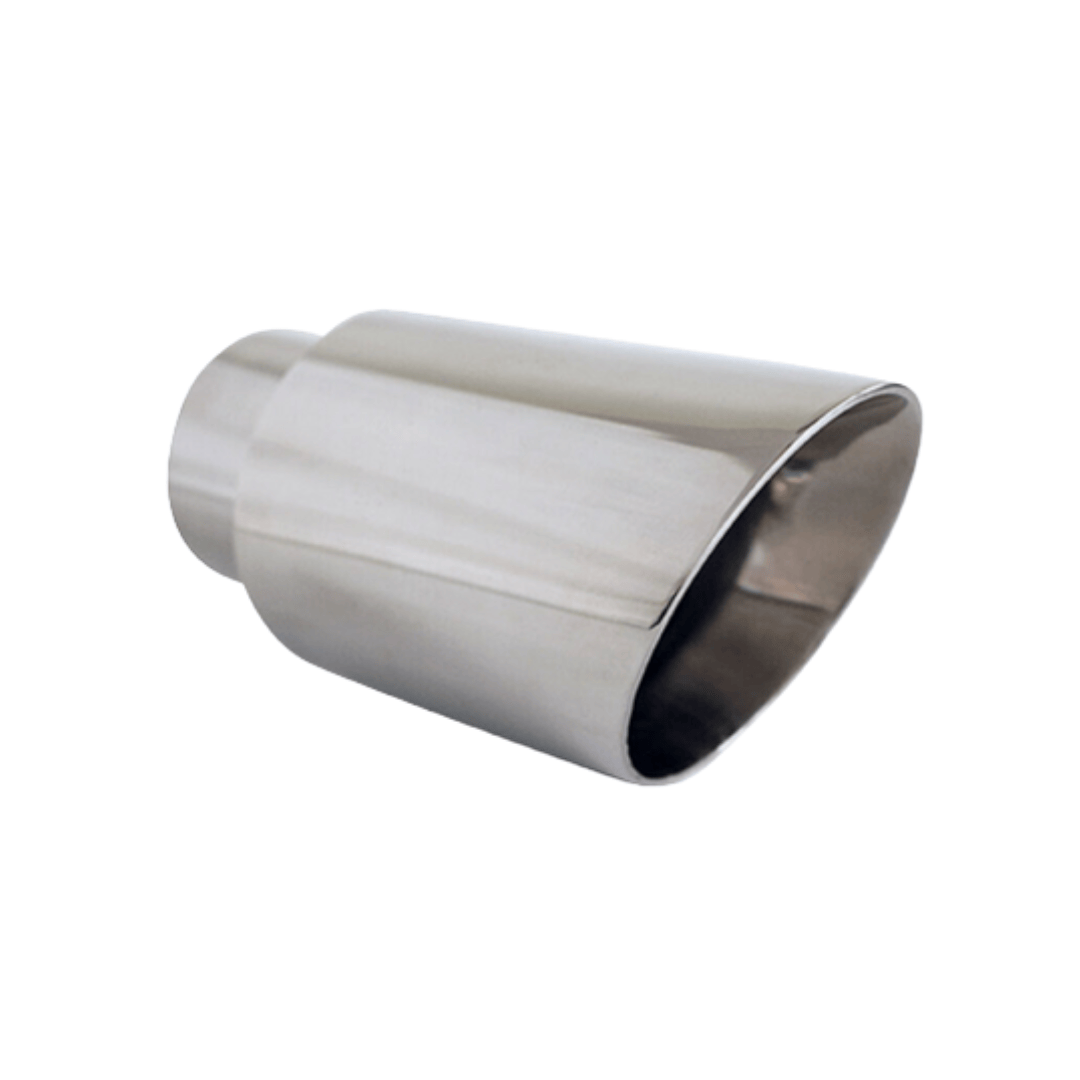 ANGLE CUT INNER CONE STAINLESS STEEL EXHAUST TIP - 2.5" INLET - 3.5" OUTLET (6.5" LONG)