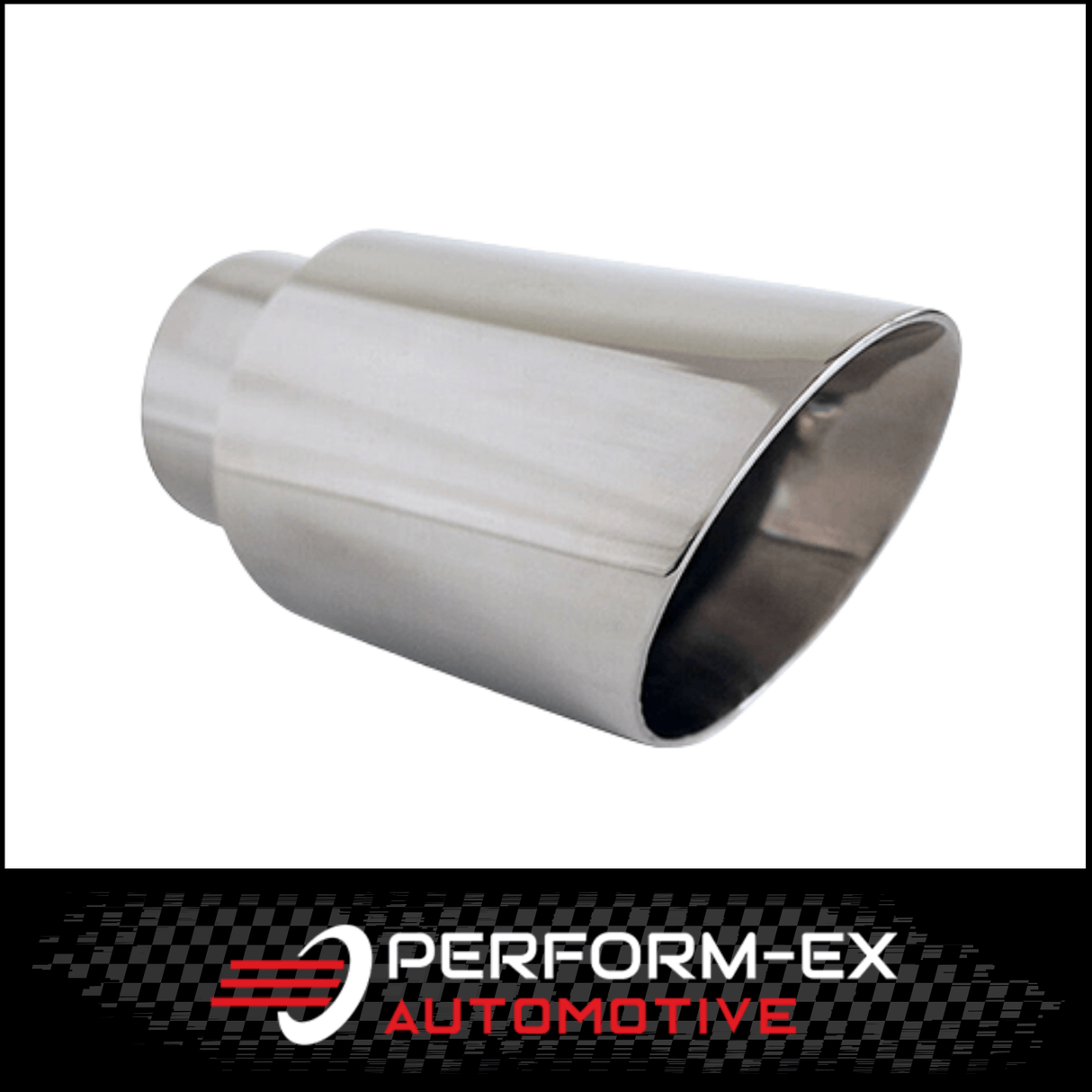 ANGLE CUT INNER CONE STAINLESS STEEL EXHAUST TIP - 2.5" INLET - 3.5" OUTLET (6.5" LONG)