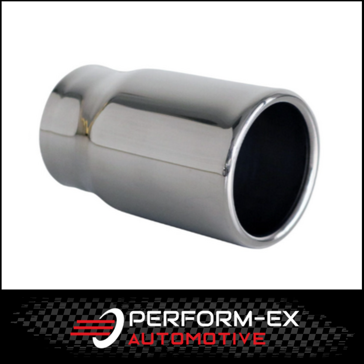 STRAIGHT CUT ROLLED IN EXHAUST TIP - 2.5" INLET - 2.75" OUTLET (5" LONG)