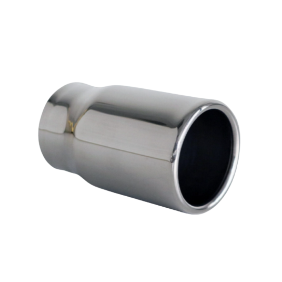 STRAIGHT CUT ROLLED IN EXHAUST TIP - 2.5" INLET - 2.75" OUTLET (5" LONG)