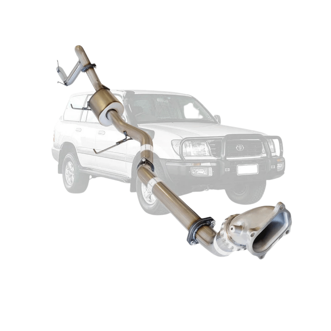 PERFORM-EX 3" STAINLESS STEEL TURBO BACK EXHAUST SYSTEM FITS TOYOTA LANDCRUISER HDJ100R 4.2L TD 2000-2007