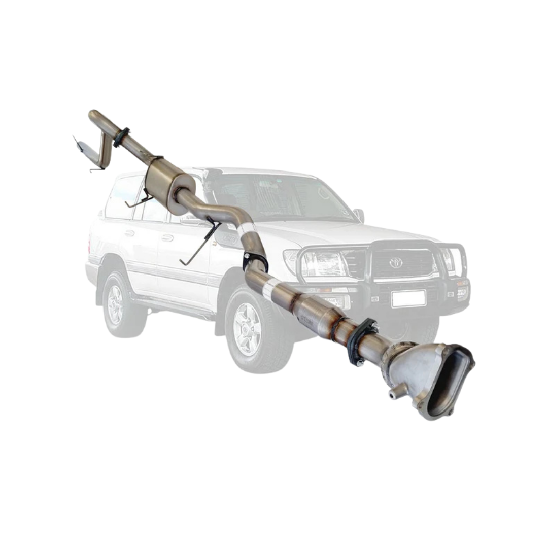 PERFORM-EX 3" STAINLESS STEEL TURBO BACK EXHAUST SYSTEM FITS TOYOTA LANDCRUISER HDJ100R 4.2L TD 2000-2007