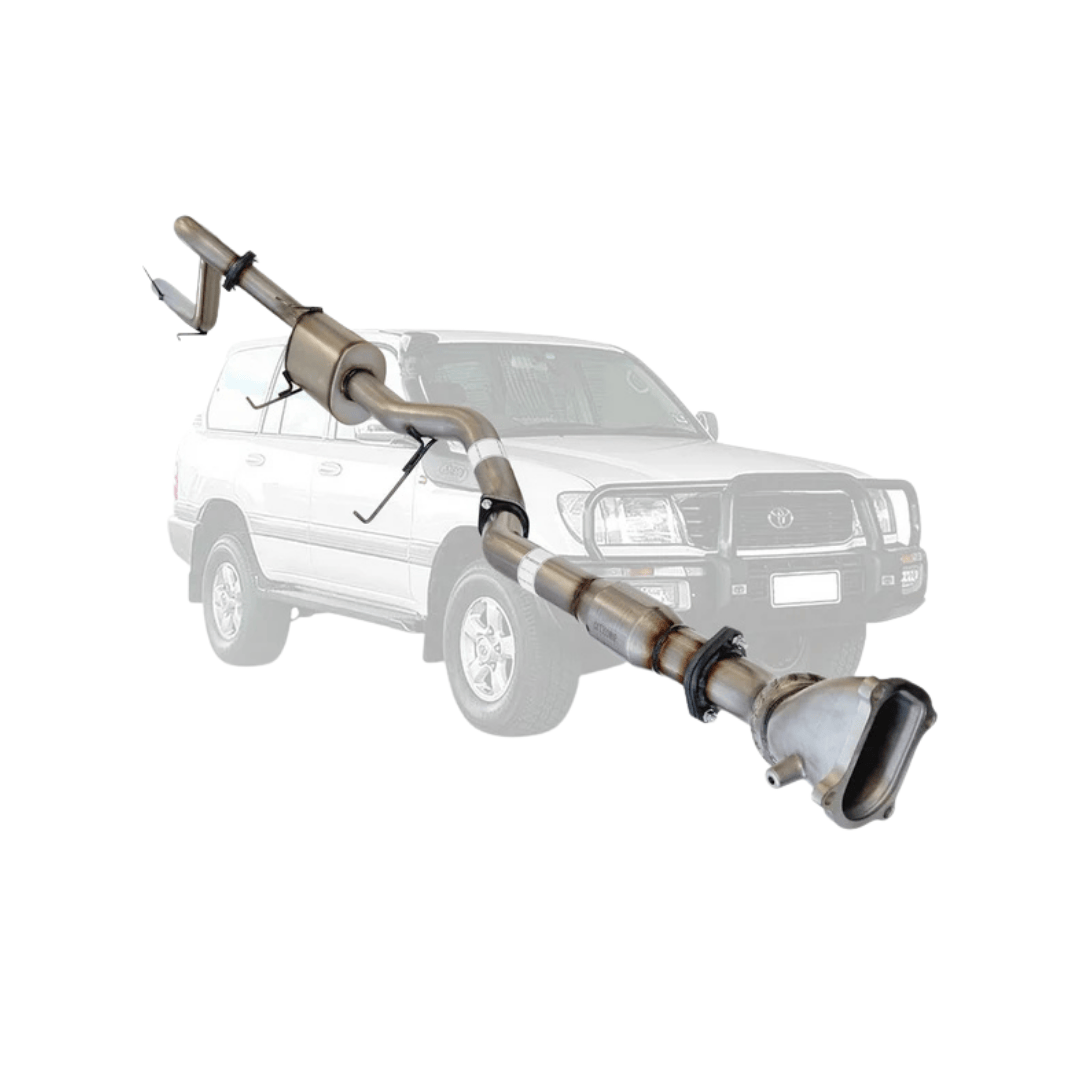PERFORM-EX 3" STAINLESS STEEL TURBO BACK EXHAUST SYSTEM FITS TOYOTA LANDCRUISER HDJ100R 4.2L TD 2000-2007