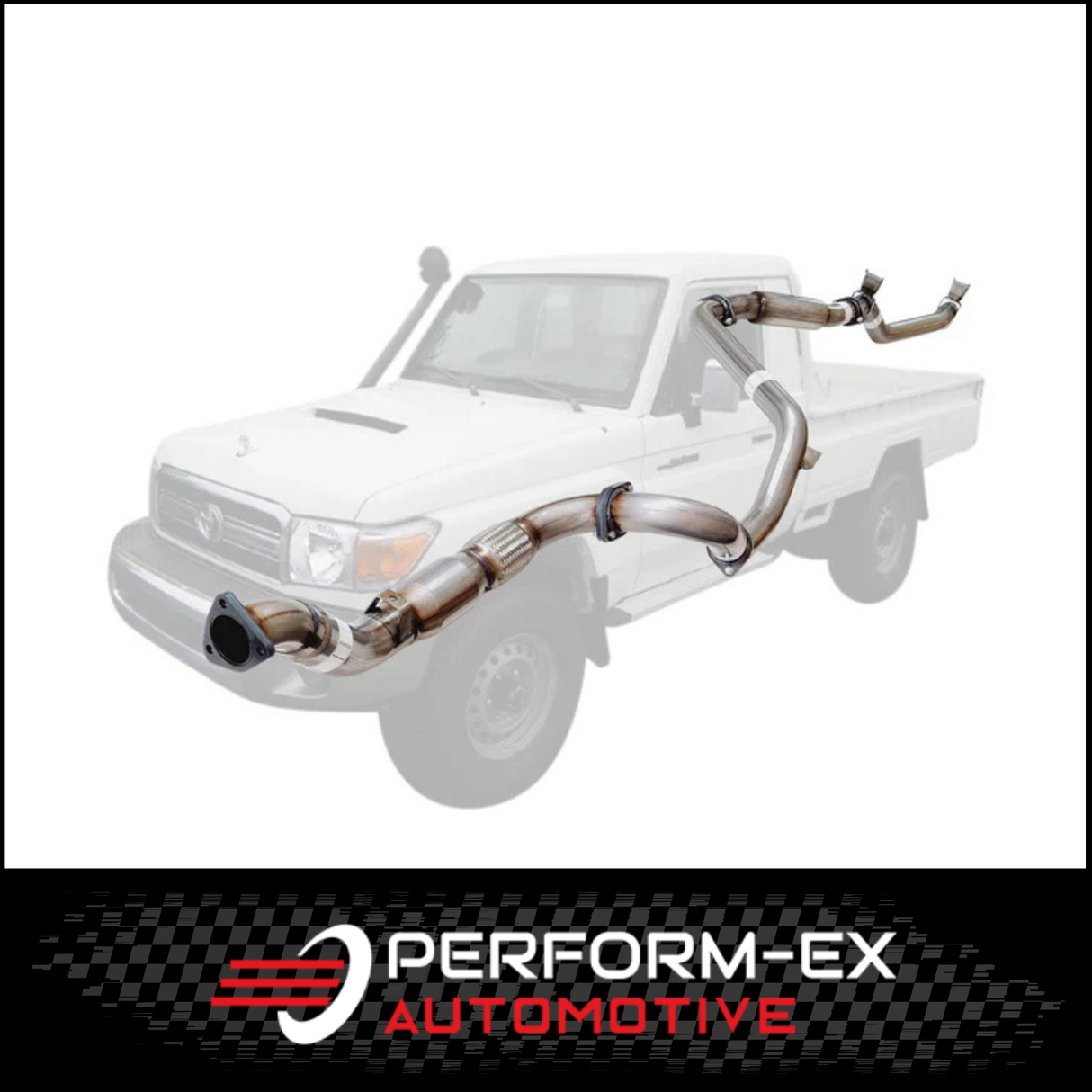 PERFORM-EX 3" STAINLESS STEEL TURBO BACK EXHAUST SYSTEM FITS TOYOTA LANDCRUISER VDJ79R SINGLE CAB 2007-2016