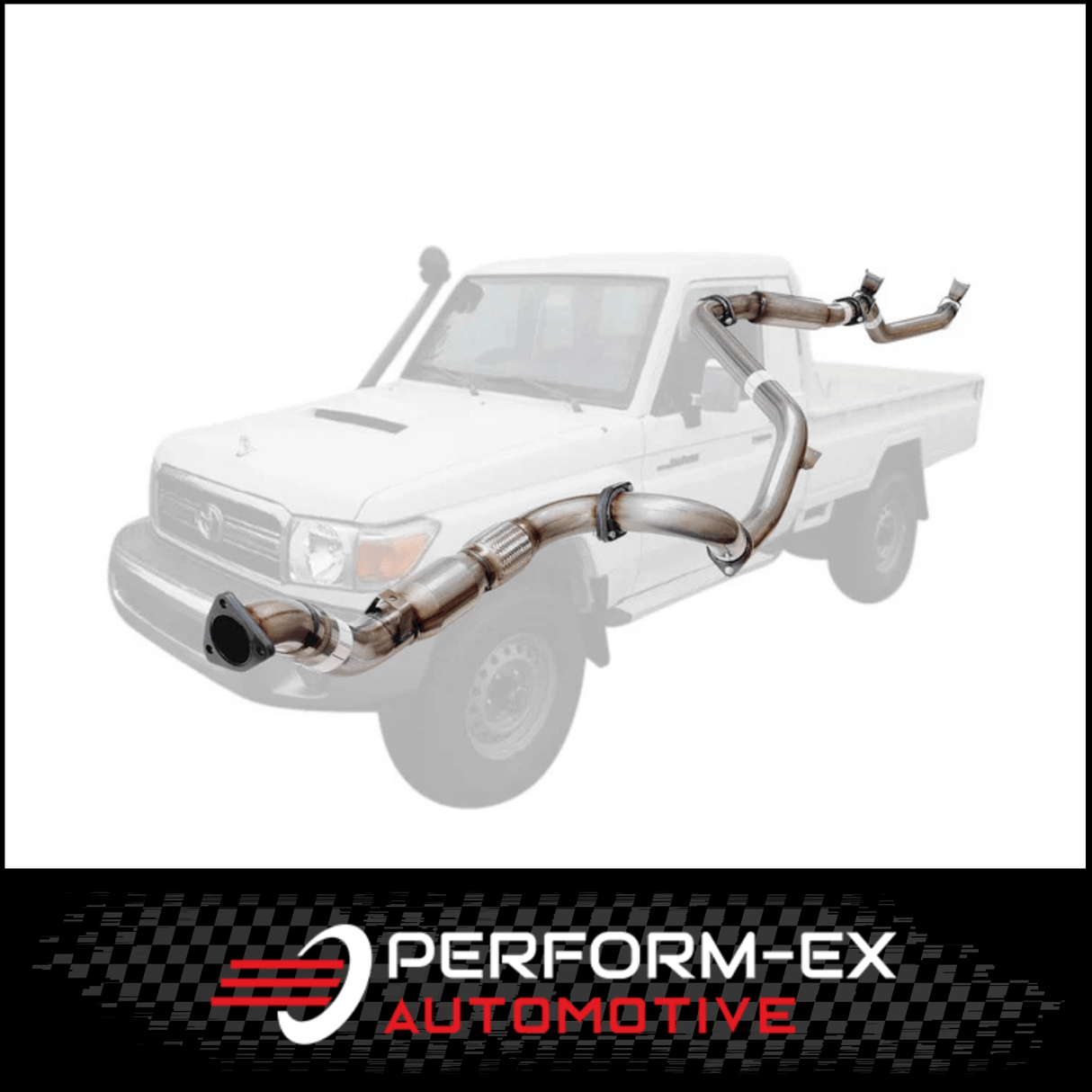 PERFORM-EX 3" STAINLESS STEEL TURBO BACK EXHAUST SYSTEM FITS TOYOTA LANDCRUISER VDJ79R SINGLE CAB 2007-2016