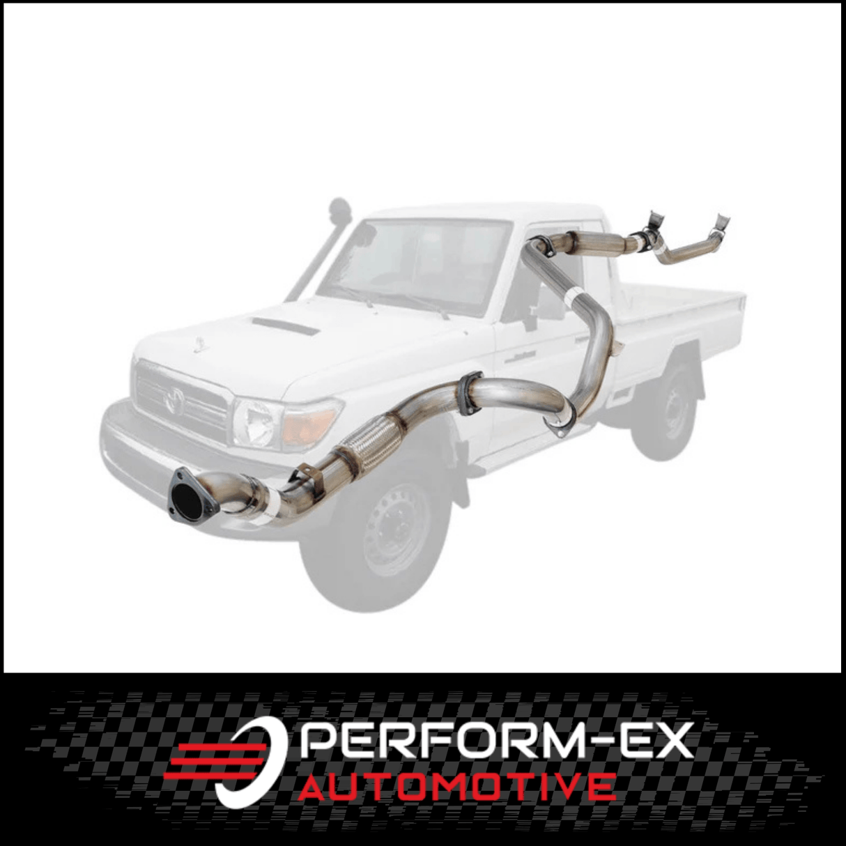 PERFORM-EX 3" STAINLESS STEEL TURBO BACK EXHAUST SYSTEM FITS TOYOTA LANDCRUISER VDJ79R SINGLE CAB 2007-2016