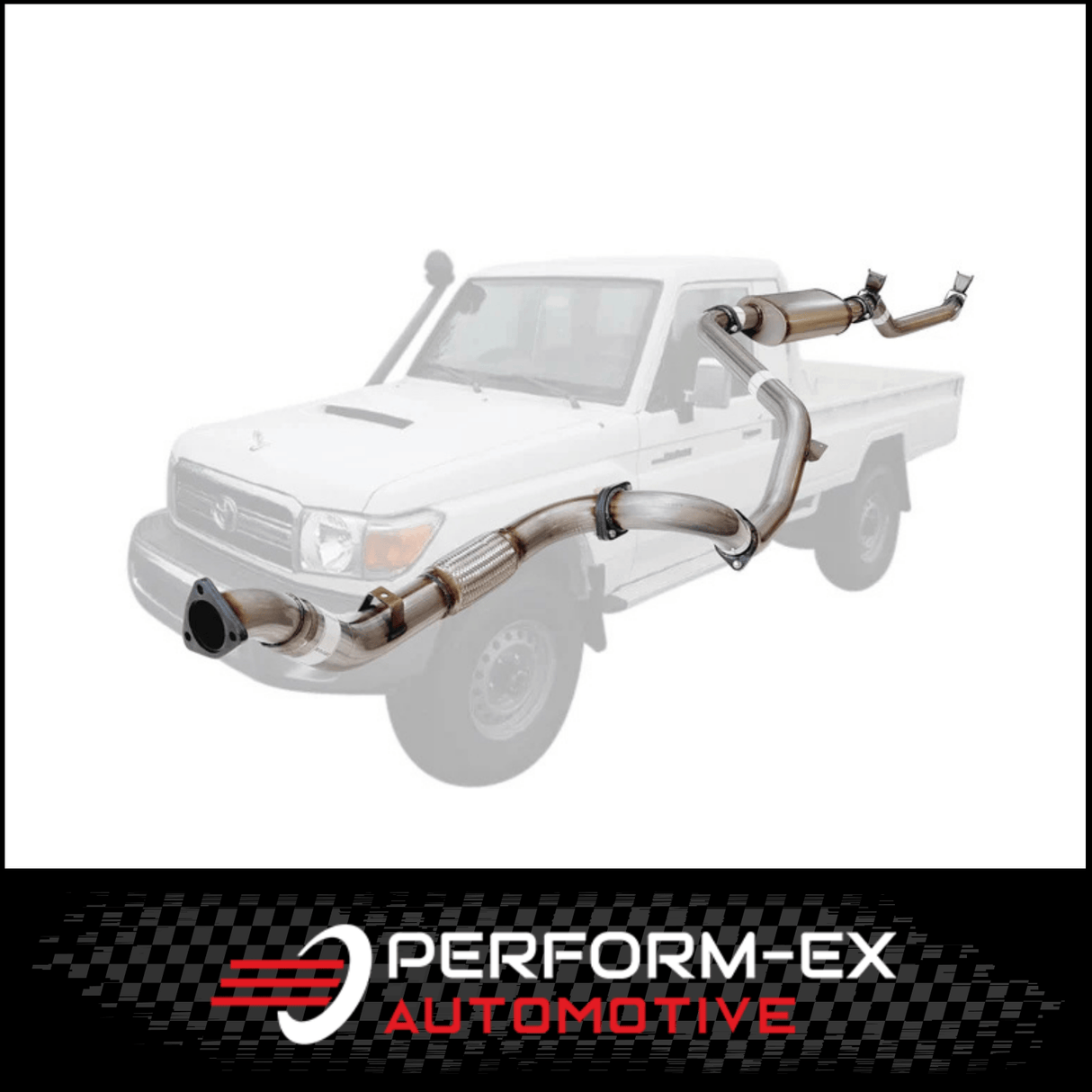 PERFORM-EX 3" STAINLESS STEEL TURBO BACK EXHAUST SYSTEM FITS TOYOTA LANDCRUISER VDJ79R SINGLE CAB 2007-2016