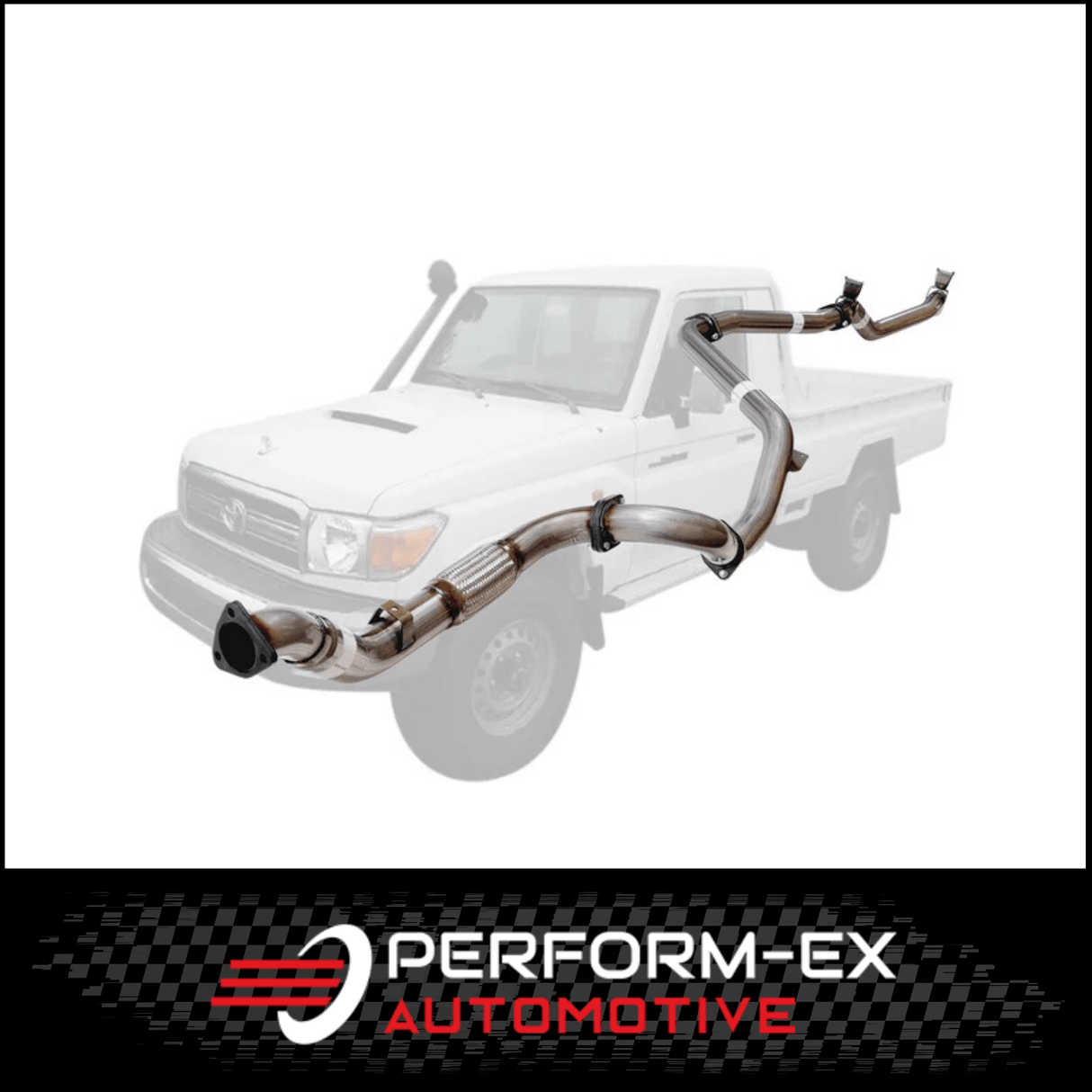 PERFORM-EX 3" STAINLESS STEEL TURBO BACK EXHAUST SYSTEM FITS TOYOTA LANDCRUISER VDJ79R SINGLE CAB 2007-2016