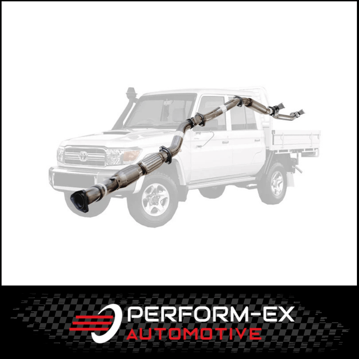 PERFORM-EX 3" STAINLESS STEEL TURBO BACK EXHAUST SYSTEM FITS TOYOTA LANDCRUISER VDJ79R 2012-2016 DUAL CAB