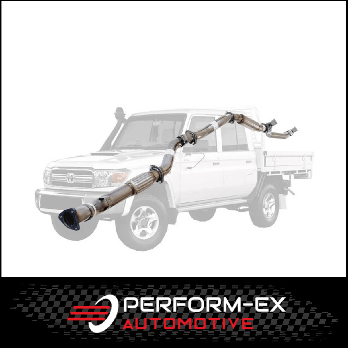 PERFORM-EX 3" STAINLESS STEEL TURBO BACK EXHAUST SYSTEM FITS TOYOTA LANDCRUISER VDJ79R 2012-2016 DUAL CAB