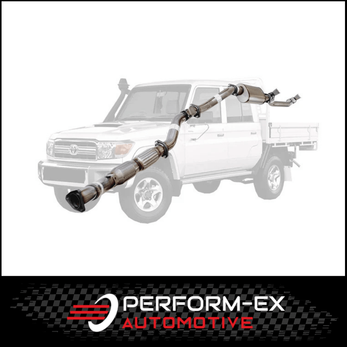 PERFORM-EX 3" STAINLESS STEEL TURBO BACK EXHAUST SYSTEM FITS TOYOTA LANDCRUISER VDJ79R 2012-2016 DUAL CAB