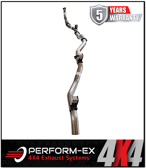 PERFORM-EX 3" STAINLESS STEEL TURBO BACK EXHAUST SYSTEM FITS TOYOTA LANDCRUISER VDJ79R 2012-2016 DUAL CAB