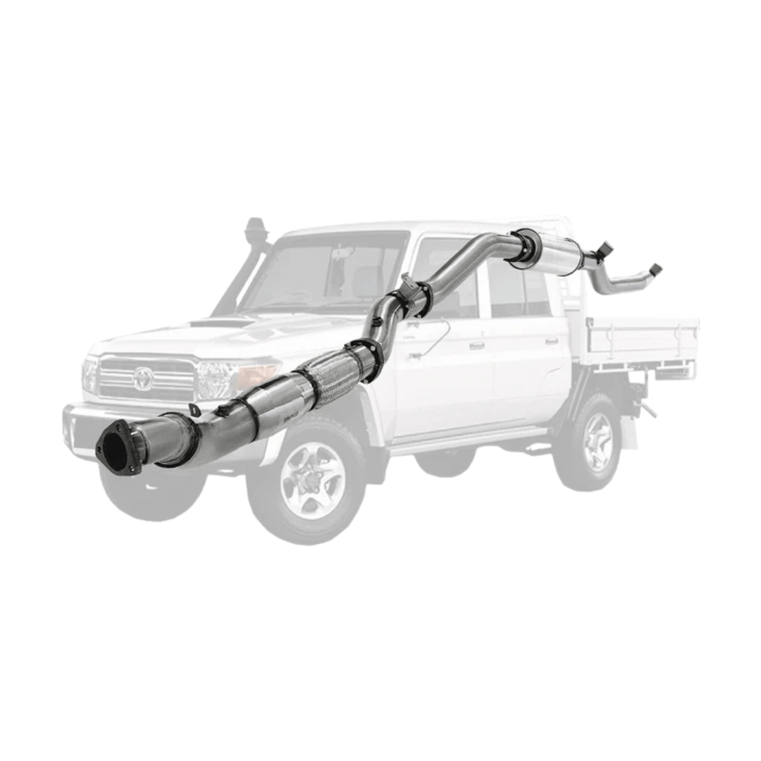 PERFORM-EX 4" STAINLESS STEEL TURBO BACK EXHAUST SYSTEM FITS TOYOTA LANDCRUISER VDJ79R 4.5L V8 2016-2025