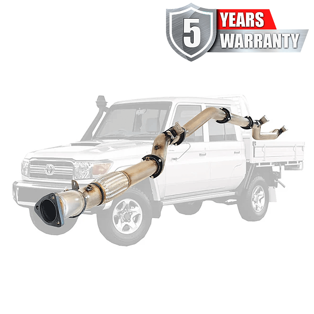 PERFORM-EX 4" STAINLESS STEEL TURBO BACK EXHAUST SYSTEM FITS TOYOTA LANDCRUISER VDJ79R 4.5L V8 2016-2025