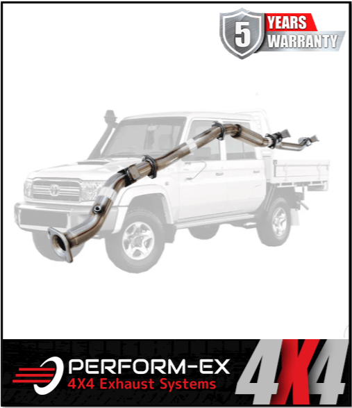 PERFORM-EX 3" STAINLESS STEEL DPF BACK EXHAUST SYSTEM FITS TOYOTA LANDCRUISER VDJ79R 4.5L V8 2016-2025