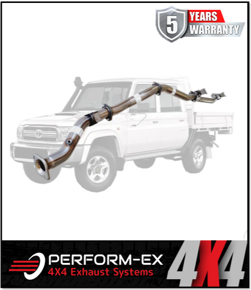 PERFORM-EX 3" STAINLESS STEEL DPF BACK EXHAUST SYSTEM FITS TOYOTA LANDCRUISER VDJ79R 4.5L V8 2016-2025