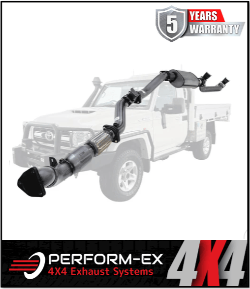 PERFORM-EX 3" STAINLESS STEEL TURBO BACK EXHAUST SYSTEM (DPF DELETE) FITS TOYOTA LANDCRUISER VDJ79R 4.5L V8 2016-2025