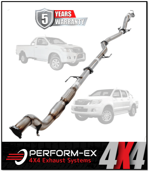 PERFORM-EX 3" STAINLESS STEEL TURBO BACK EXHAUST SYSTEM FITS TOYOTA HILUX KUN26R 3.0L 4CYL 2005-2015