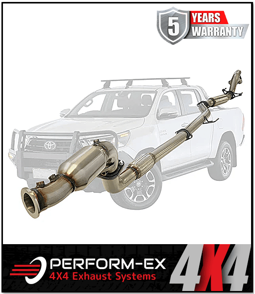 PERFORM-EX 3" TURBO BACK STAINLESS STEEL EXHAUST SYSTEM (DPF DELETE) FITS TOYOTA HILUX GUN126R 2.8L 4CYL 2015-ON