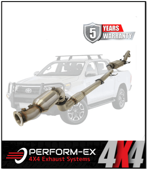 PERFORM-EX 3" TURBO BACK STAINLESS STEEL EXHAUST SYSTEM (DPF DELETE) FITS TOYOTA HILUX GUN126R 2.8L 4CYL 2015-ON