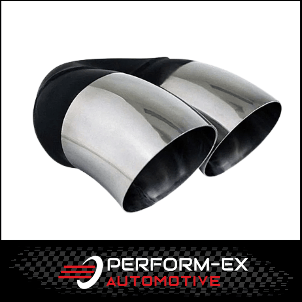 DUMP PIPE STAINLESS STEEL EXHAUST TIP - 2.5" INLET - TWIN 2.5" OUTLET (9" LONG)