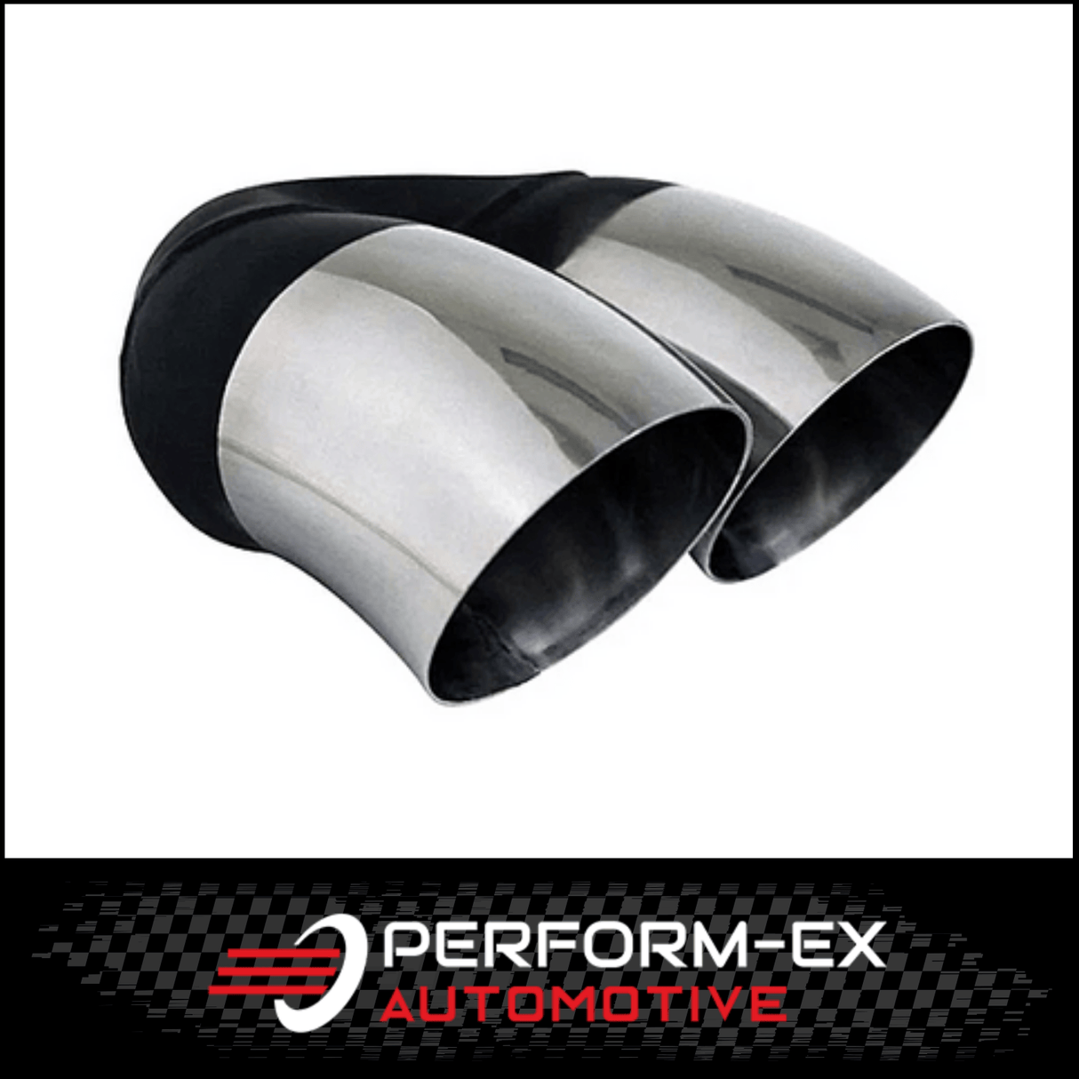DUMP PIPE STAINLESS STEEL EXHAUST TIP - 2.25" INLET - TWIN 2.5" OUTLET (9" LONG)