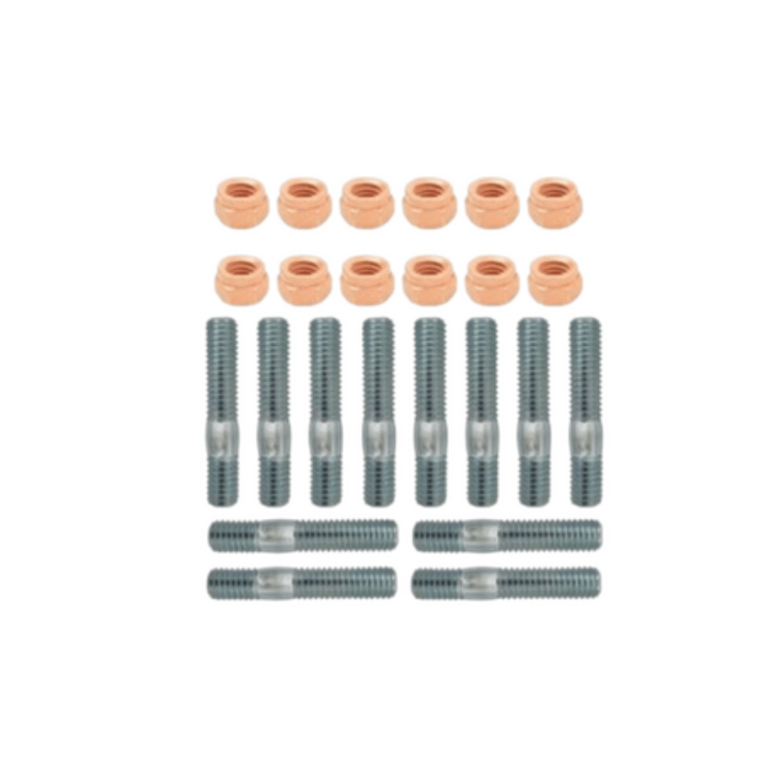 M10 X 1.25 EXHAUST MANIFOLD EXTRACTORS STUD & COPPER NUT KIT (42MM LONG)