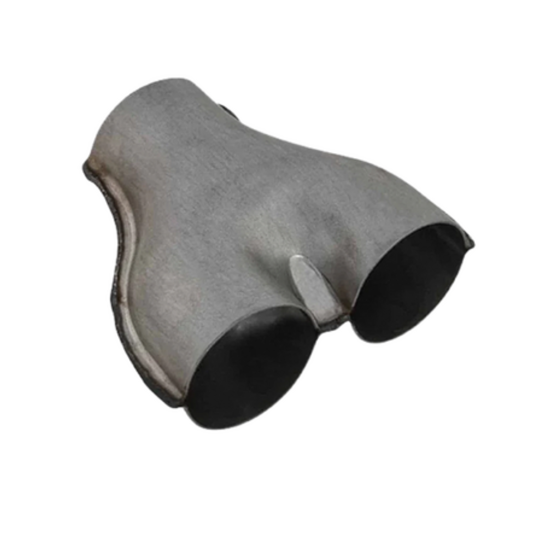 Y-PIPE PRESSED COLLECTOR - SINGLE 2.5" (63MM) INTO DUAL 2.5" (63MM)