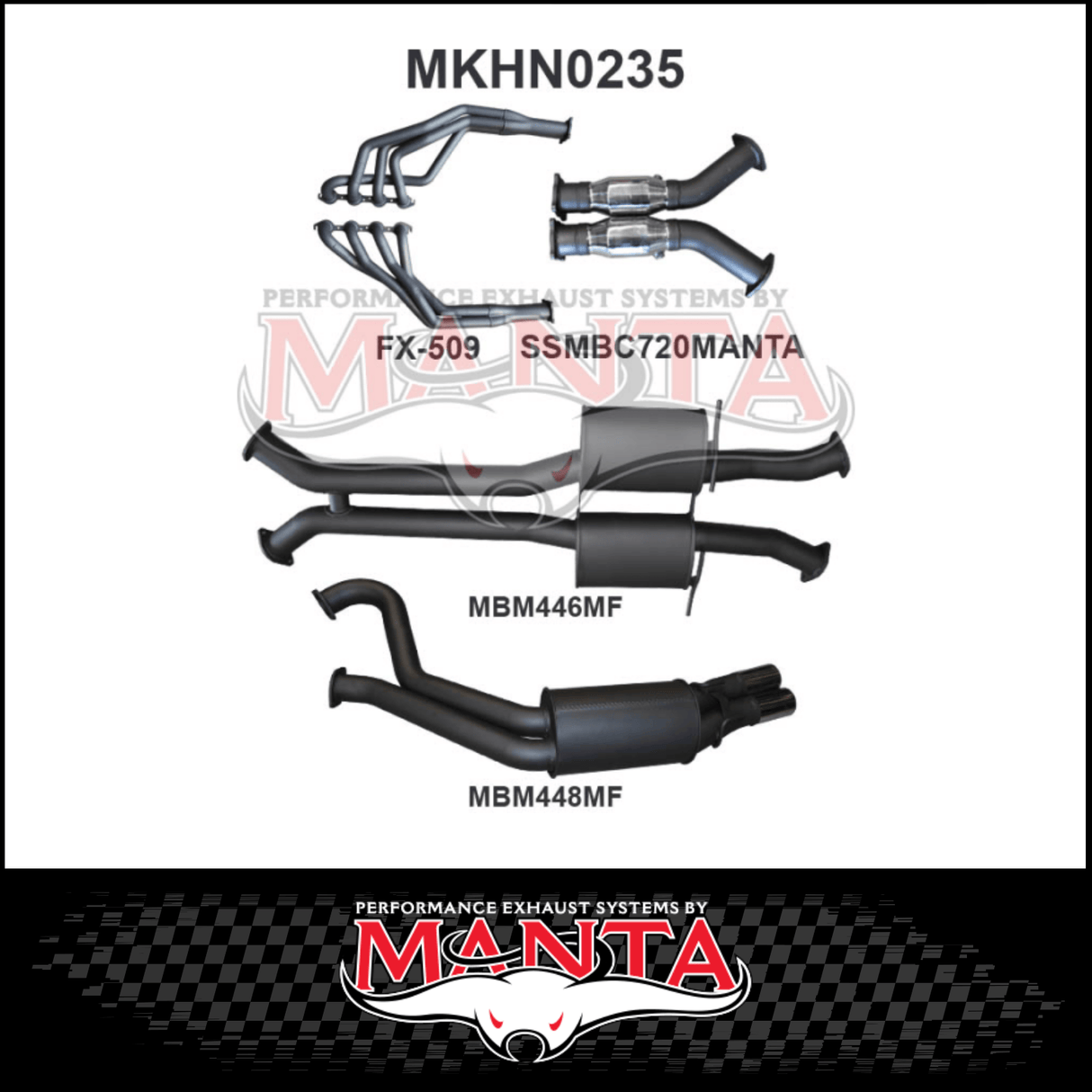 MANTA ENGINE BACK EXHAUST SYSTEM FITS HOLDEN COMMODORE VU VY VZ 5.7L 6.0L V8 UTE (MKHN0235)