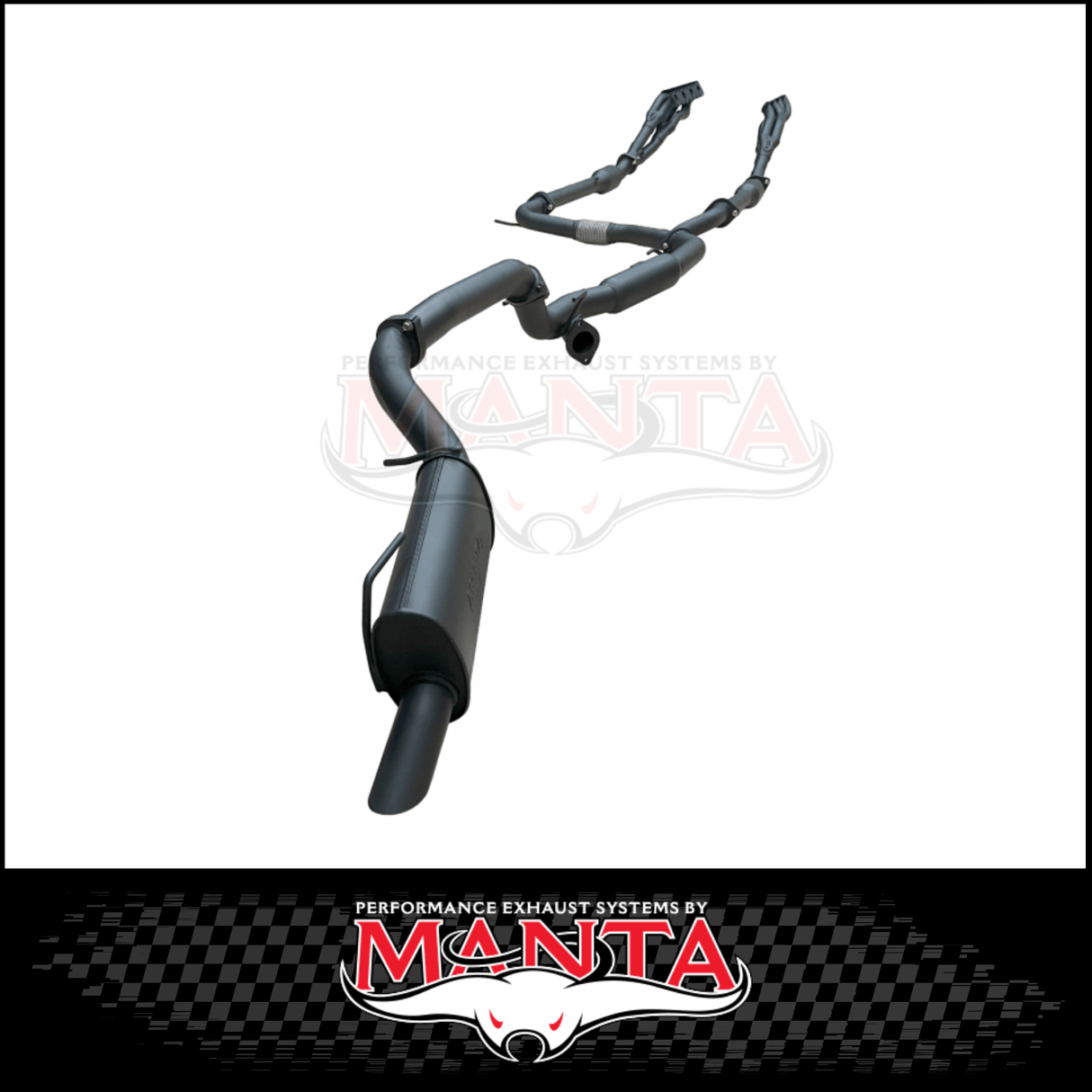 MANTA ENGINE BACK EXHAUST SYSTEM WITH HOTDOG CENTRE & BI-MODAL INTEGRATION FITS NISSAN PATROL Y62 WARRIOR 5.6L V8 2023-2026 (MKNI0130)