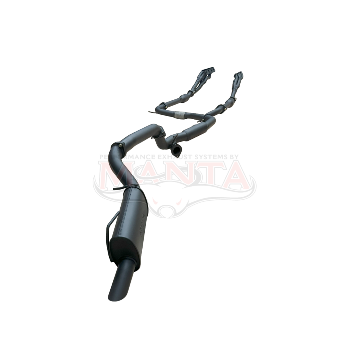 MANTA ENGINE BACK EXHAUST SYSTEM WITH HOTDOG CENTRE & BI-MODAL INTEGRATION FITS NISSAN PATROL Y62 WARRIOR 5.6L V8 2023-2026 (MKNI0130)